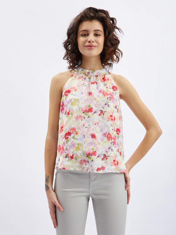 Orsay Bluză de damă cu model floral roz-crem ORSAY