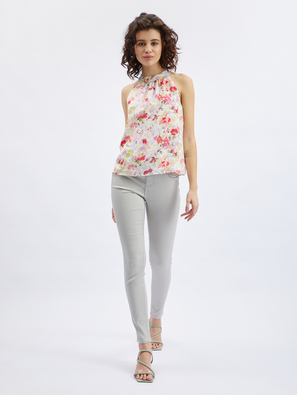 Orsay Bluză de damă cu model floral roz-crem ORSAY