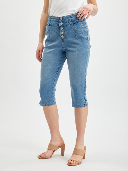 Orsay Blugi slim fit scurți albaștri pentru femei ORSAY