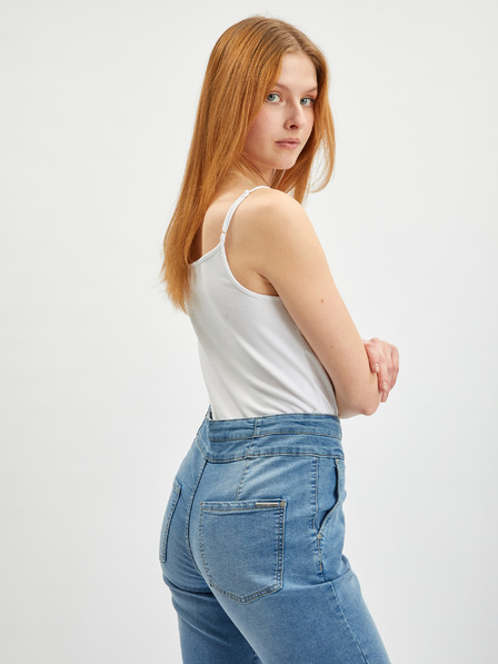 Orsay Blugi de damă scurți albaștri slim fit ORSAY
