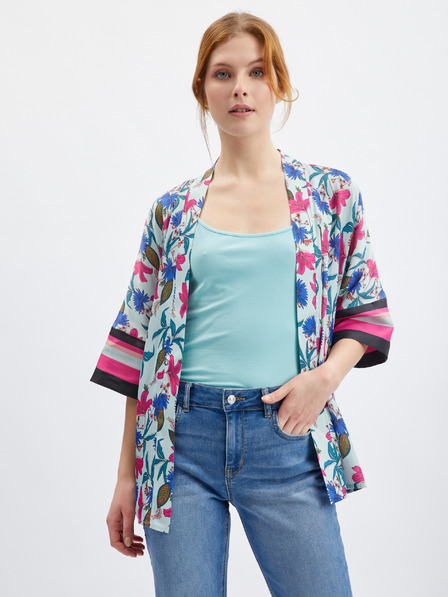 Orsay Kimono pentru femei floral albastru deschis ORSAY