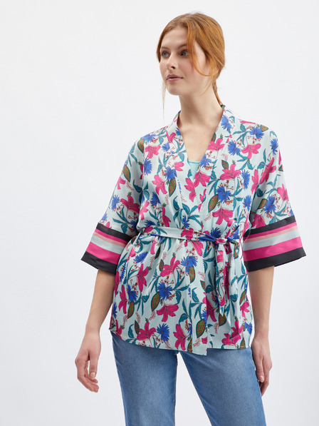 Orsay Kimono pentru femei floral albastru deschis ORSAY