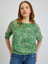 Orsay Bluză de damă verde cu model ORSAY