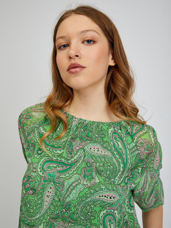 Orsay Bluză de damă verde cu model ORSAY