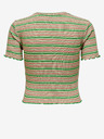 ONLY Tricou cu dungi verde și bej pentru femei ONLY Janie