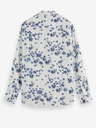 Scotch & Soda Cămașă alb cu flori Scotch & Soda pentru bărbați
