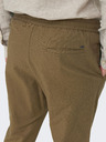 ONLY & SONS Pantaloni bărbătești maro din amestec de in ONLY & SONS Linus