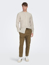 ONLY & SONS Pantaloni bărbătești maro din amestec de in ONLY & SONS Linus