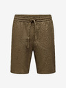 ONLY & SONS Pantaloni scurți din in maro pentru bărbați ONLY & SONS Linus