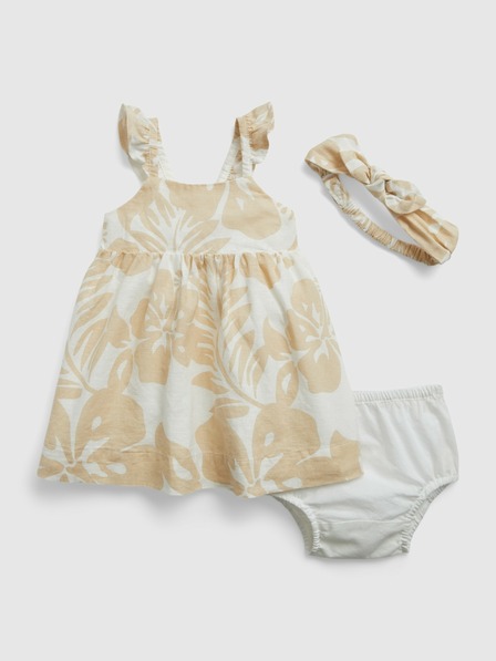 GAP Baby rochie din in cu bentiță GAP
