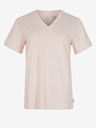 O'Neill Tricou basic cu gât în V pentru femei bej O'Neill ESSENTIALS V-NECK T-SHIRT