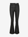 Noisy May Pantaloni din piele evazați negri pentru femei Noisy May Sallie