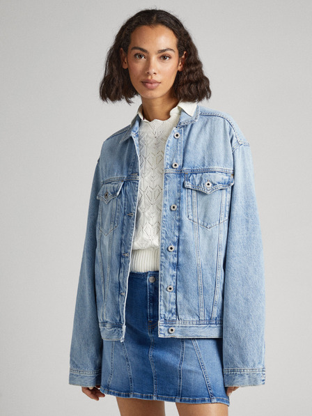 Pepe Jeans Jachetă din denim albastru deschis pentru femei Pepe Jeans Alice