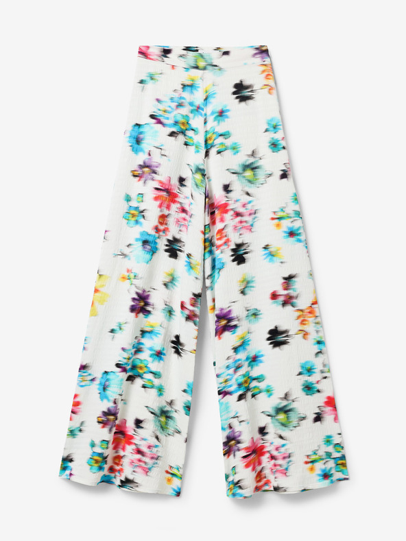 Desigual Pantaloni albi Desigual Daniela Floral pentru femei