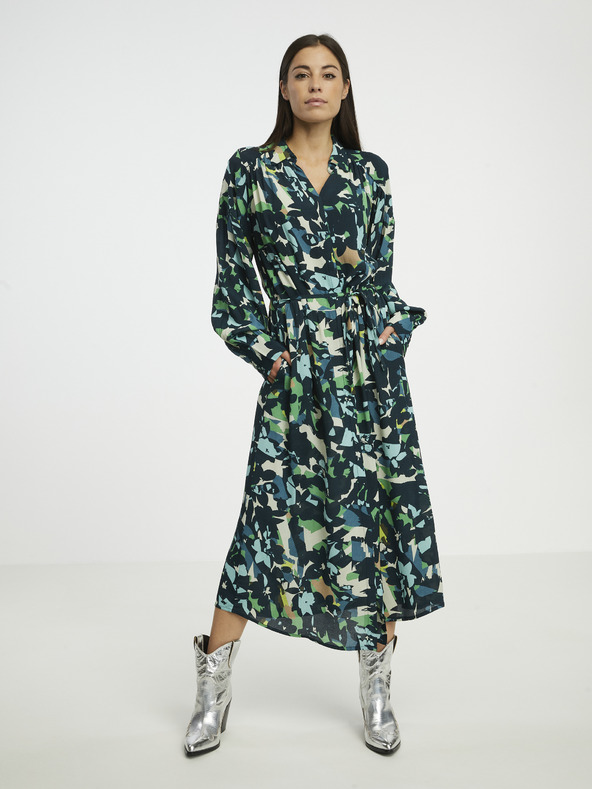 Fransa Rochie midi de dama Fransa albastru-verde