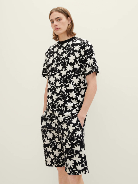 Tom Tailor Denim Tricou cu model alb și negru pentru bărbați Tom Tailor Denim