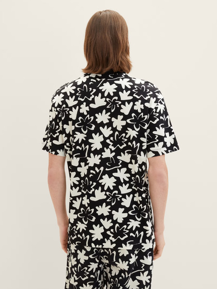 Tom Tailor Denim Tricou cu model alb și negru pentru bărbați Tom Tailor Denim