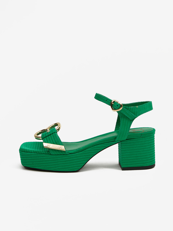 Love Moschino Sandale verzi pentru femei Love Moschino