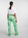 Pieces Blugi cu picior lat pentru femei verde deschis Pieces Holly