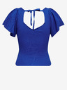 ONLY Tricou cu nervuri albastru închis pentru femei ONLY Leelo