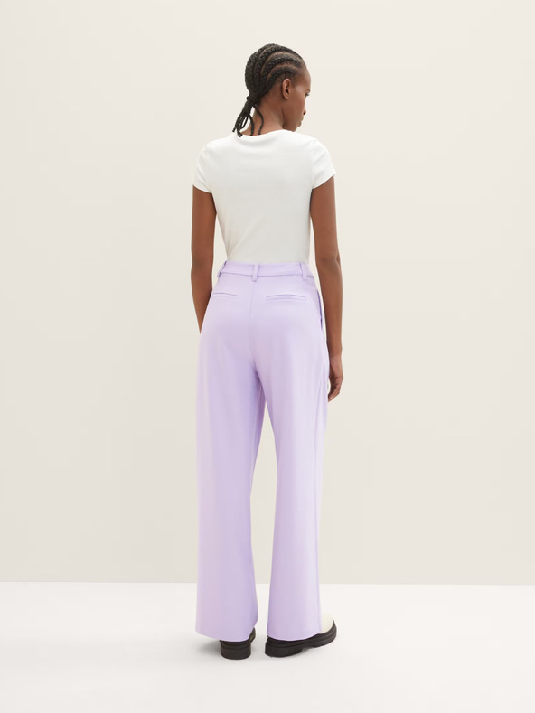 Tom Tailor Denim Pantaloni cu picior larg pentru femei mov deschis Tom Tailor Denim