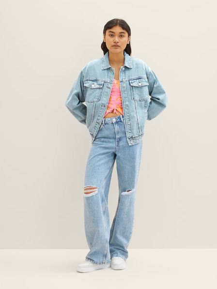 Tom Tailor Denim Blugi largi pentru femei, albastru deschis Tom Tailor Denim