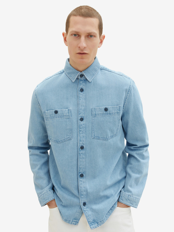 Tom Tailor Bluză deschisă Bărbați Denim Top Shirt Tom Tailor