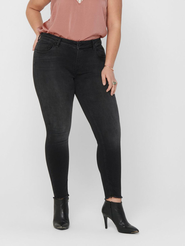 ONLY CARMAKOMA Blugi skinny fit negri ONLY CARMAKOMA Willy