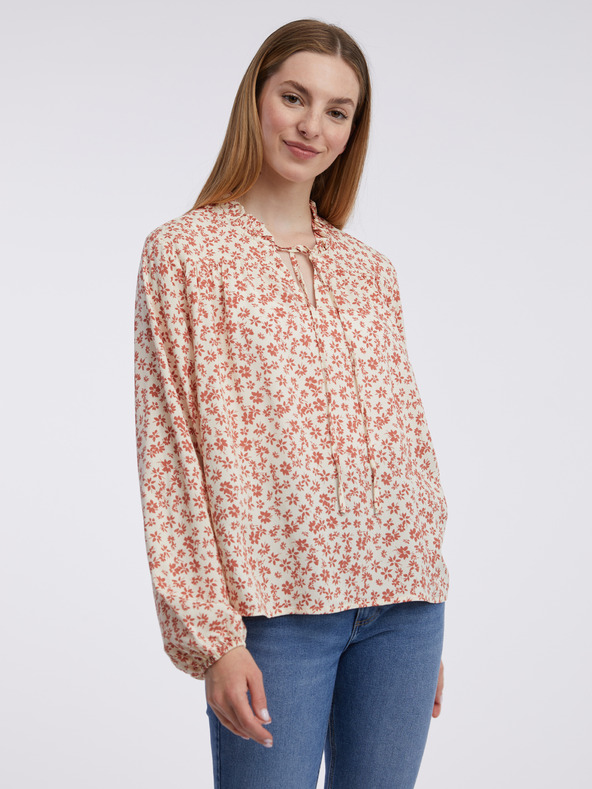 Orsay Bluză cu model floral portocaliu și crem de damă ORSAY