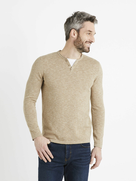 Celio Pulover bej pentru bărbați Celio Delano