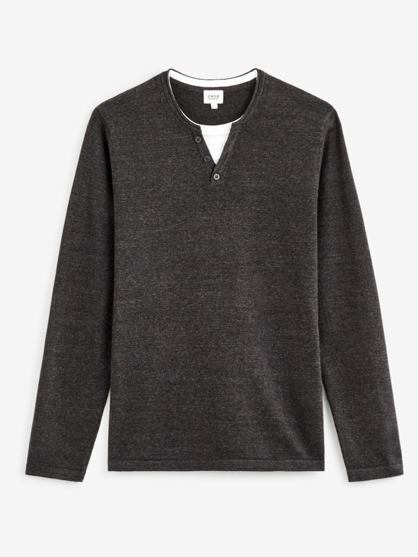 Celio Pulover negru pentru bărbați Celio Delano