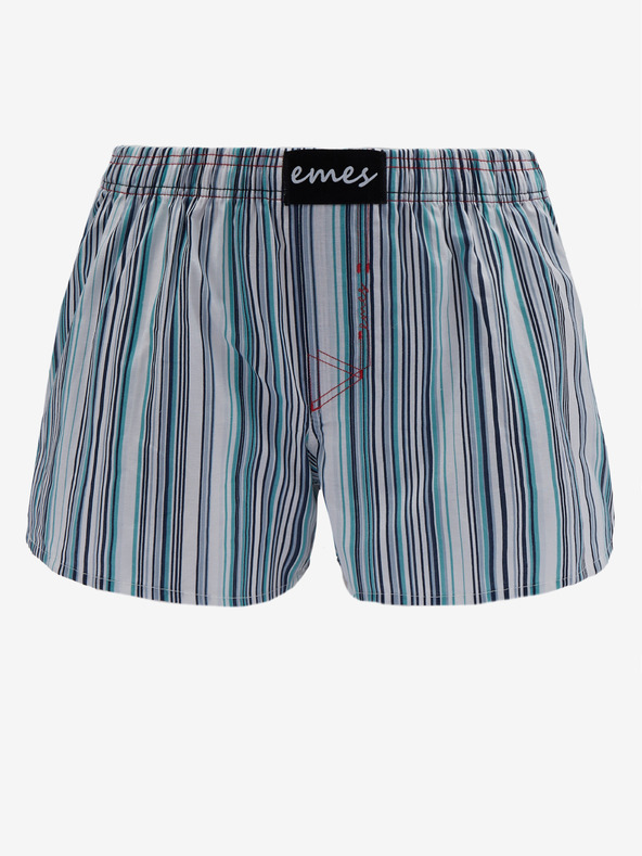 Emes Emes pantaloni scurți albastru deschis cu dungi pentru femei