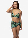 DORINA Fustă costum de baie cu model negru și verde pentru femei DORINA Kano