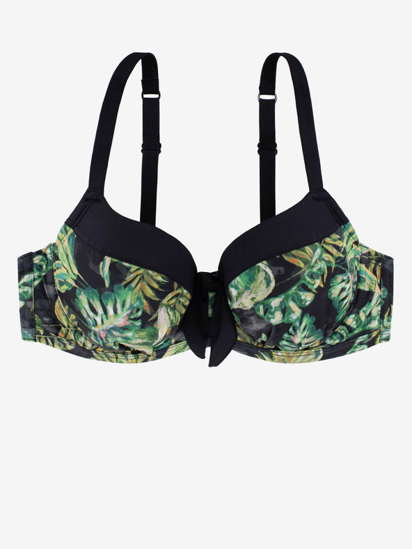 DORINA Tricou de baie pentru femei cu model negru și verde DORINA Kano