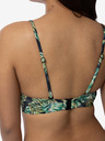 DORINA Tricou de baie pentru femei cu model negru și verde DORINA Kano