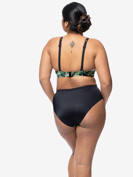 DORINA Partea de jos de bikini cu model, verde și negru, pentru femei DORINA Kano
