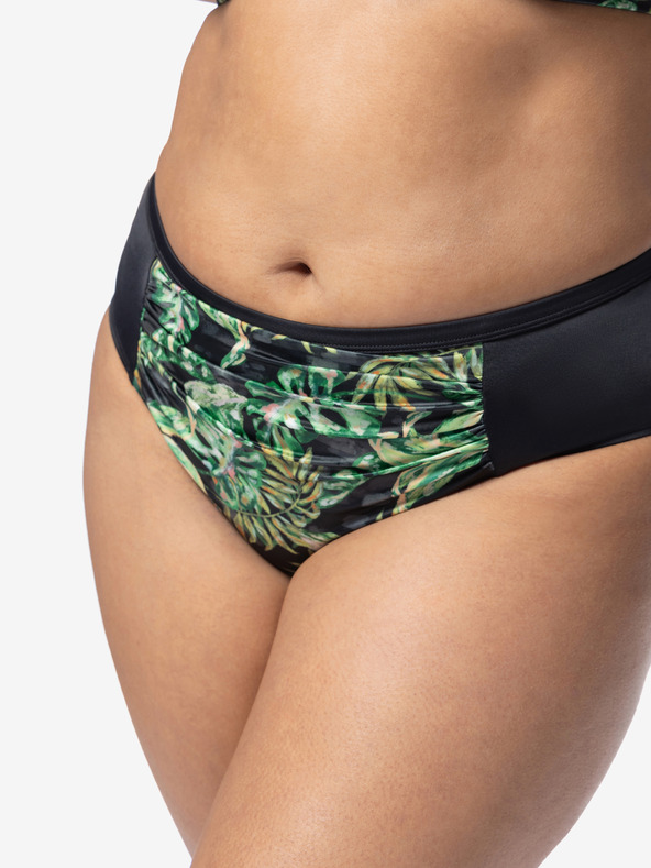 DORINA Partea de jos de bikini cu model, verde și negru, pentru femei DORINA Kano