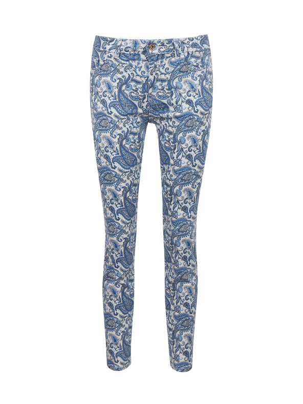 Orsay Pantaloni slim fit cu model albastru pentru femei ORSAY