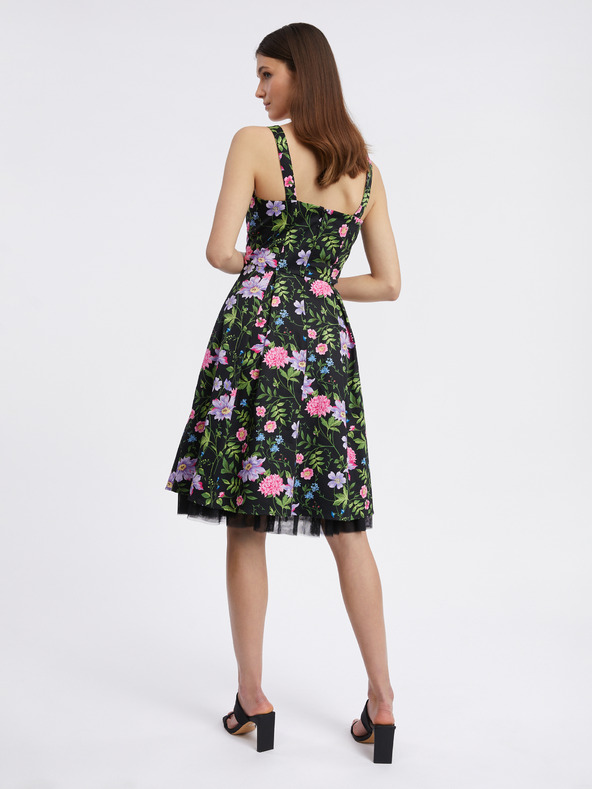 Orsay Rochie florală de damă neagră ORSAY
