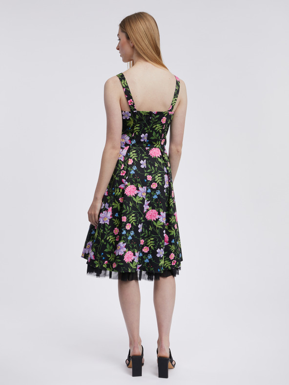 Orsay Rochie florală de damă neagră ORSAY