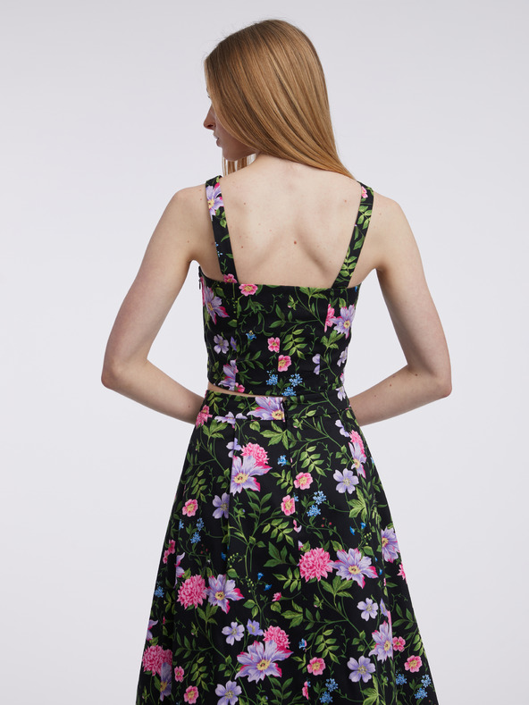 Orsay Rochie florală de damă neagră ORSAY