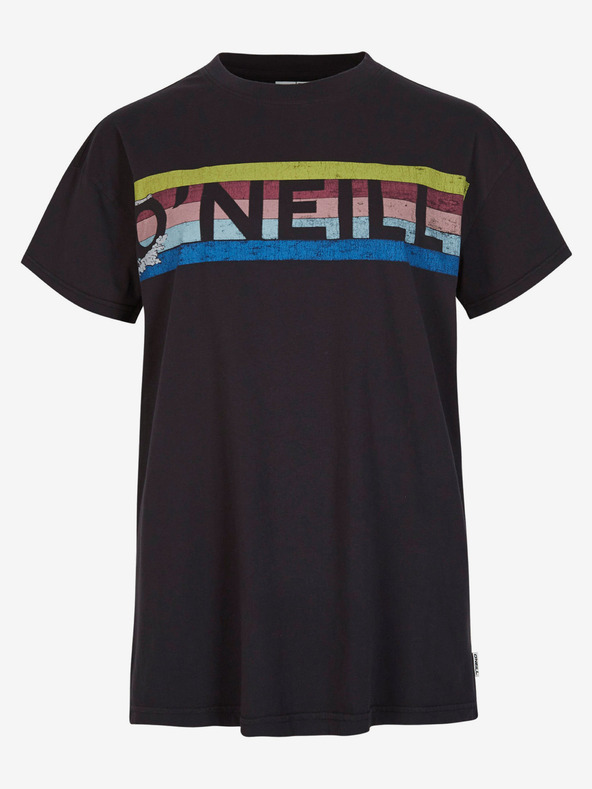 O'Neill Tricou imprimat negru pentru femei O'Neill CONNECTIVE GRAPHIC LONG TSHIRT
