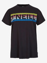 O'Neill Tricou imprimat negru pentru femei O'Neill CONNECTIVE GRAPHIC LONG TSHIRT