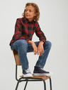 Jack & Jones Cămașă în carouri neagră și roșie Jack & Jones Gingham pentru băieți