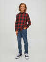 Jack & Jones Cămașă în carouri neagră și roșie Jack & Jones Gingham pentru băieți