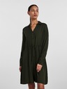 Pieces Rochie cămașă verde închis pentru femei Pieces Nova