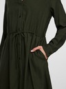 Pieces Rochie cămașă verde închis pentru femei Pieces Nova
