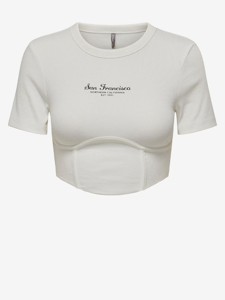 ONLY Crop Top alb pentru femei ONLY Lola