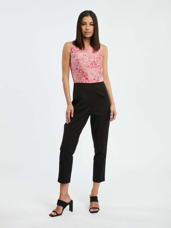 Orsay Salopeta cu flori roz și negru pentru femei ORSAY