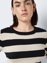 Noisy May Cardigan pulover cu dungi crem și negre pentru femei Noisy May Jaz